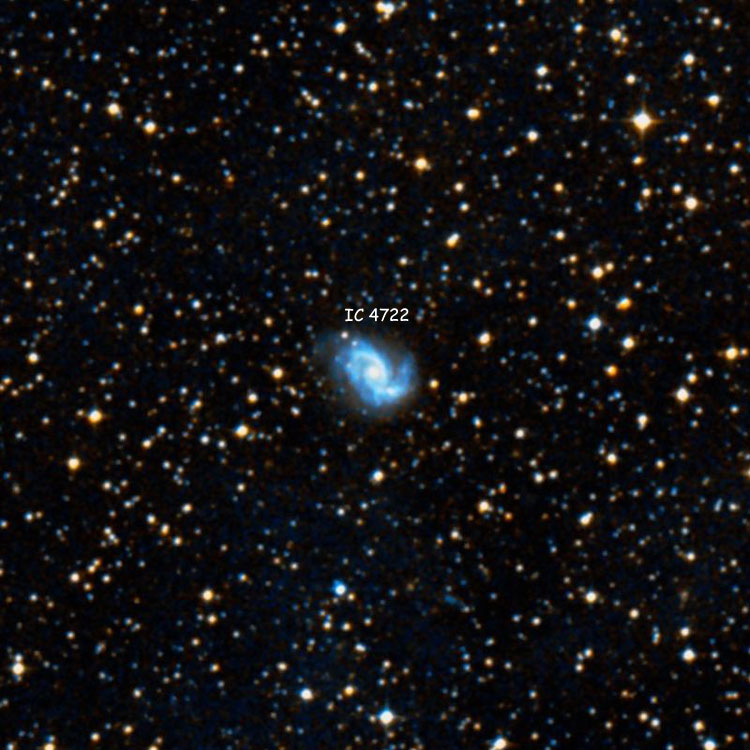 DSS image of region near spiral galaxy IC 4722