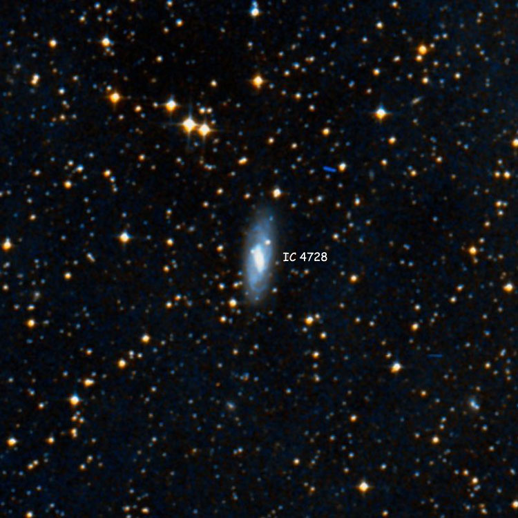 DSS image of region near spiral galaxy IC 4728