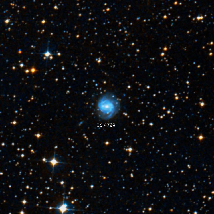 DSS image of region near spiral galaxy IC 4729