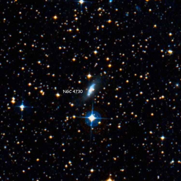 DSS image of region near spiral galaxy IC 4730