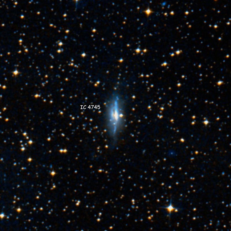 DSS image of region near spiral galaxy IC 4745