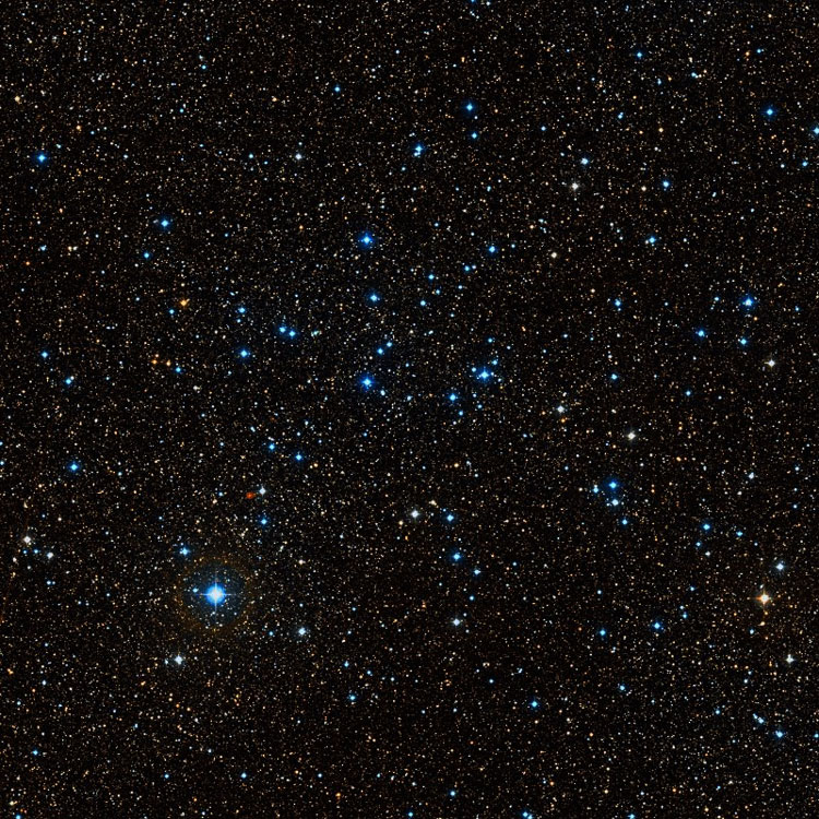 DSS image of region near open cluster IC 4756