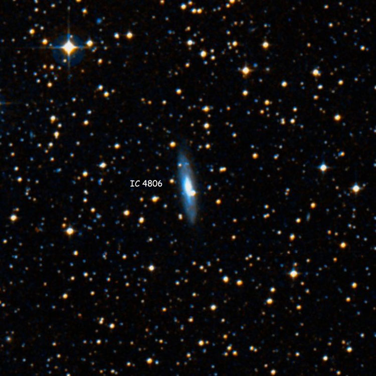 DSS image of region near spiral galaxy IC 4806