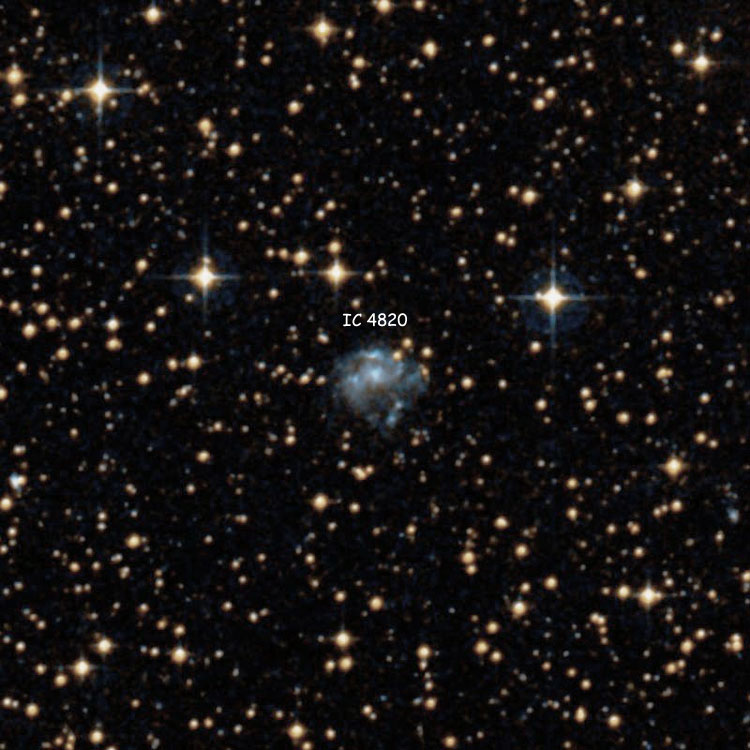 DSS image of region near spiral galaxy IC 4820