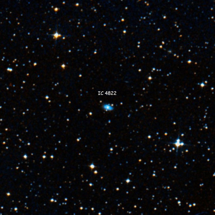 DSS image of region near spiral galaxy IC 4822