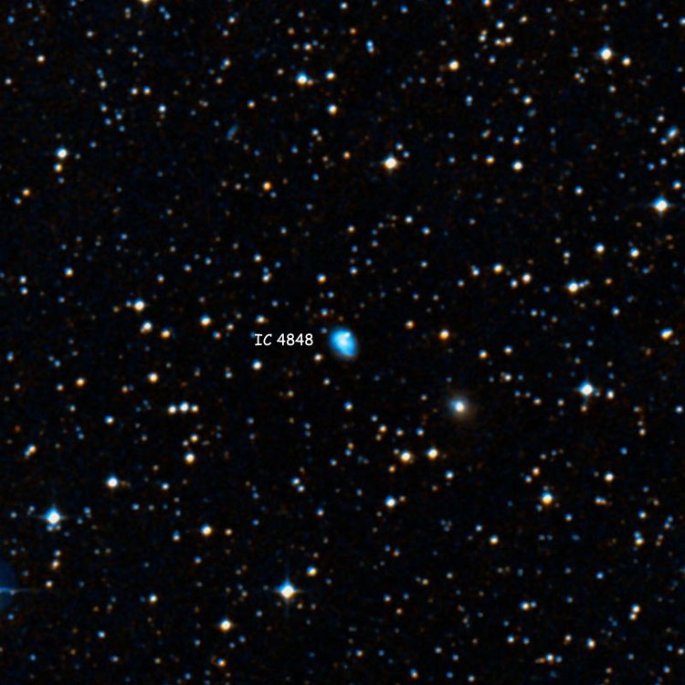 DSS image of region near spiral galaxy IC 4848