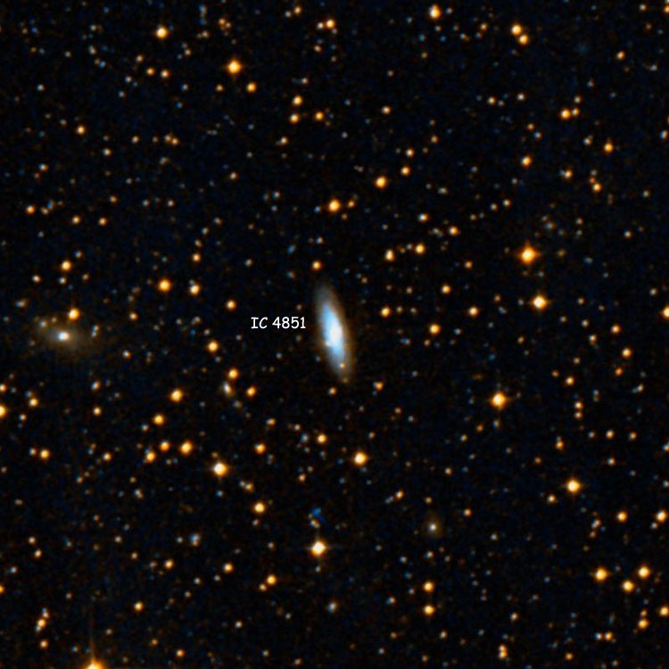 DSS image of region near spiral galaxy IC 4851