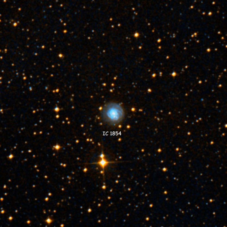 DSS image of region near spiral galaxy IC 4854