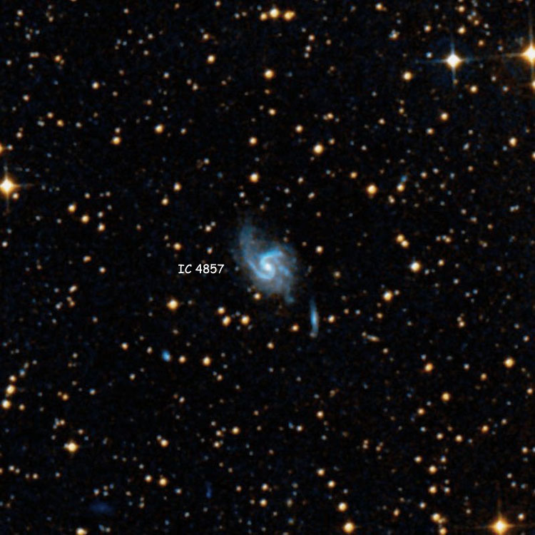 DSS image of region near spiral galaxy IC 4857