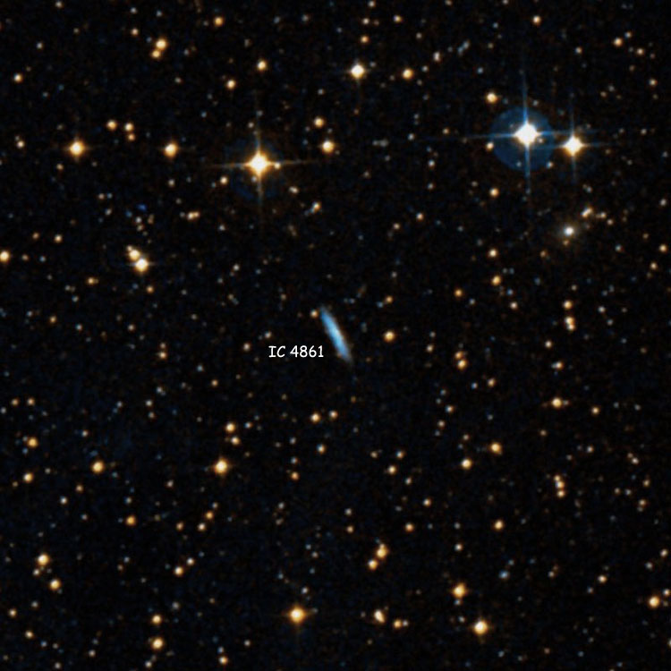 DSS image of region near spiral galaxy IC 4861