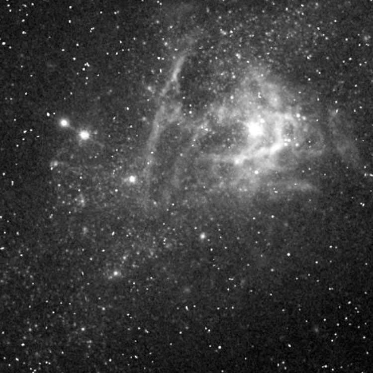 'Raw' HST image of the 'core' of irregular galaxy IC 4870