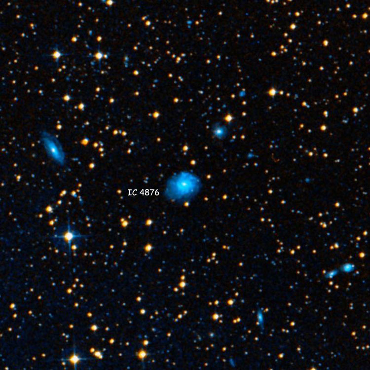 DSS image of region near spiral galaxy IC 4876