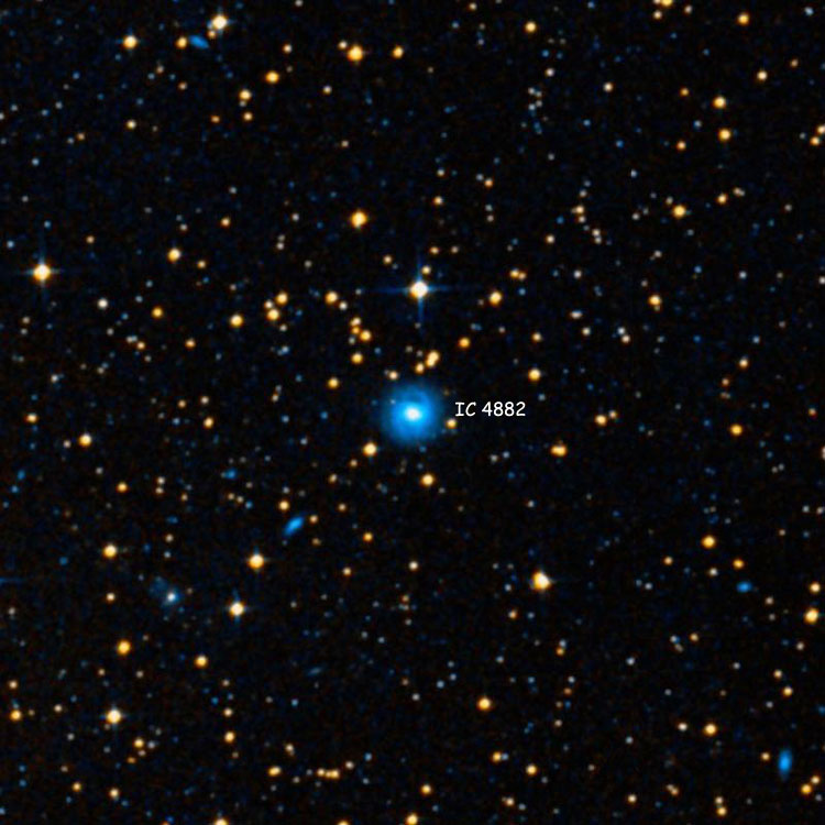 DSS image of region near spiral galaxy IC 4882