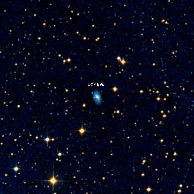 DSS image of region near spiral galaxy IC 4896