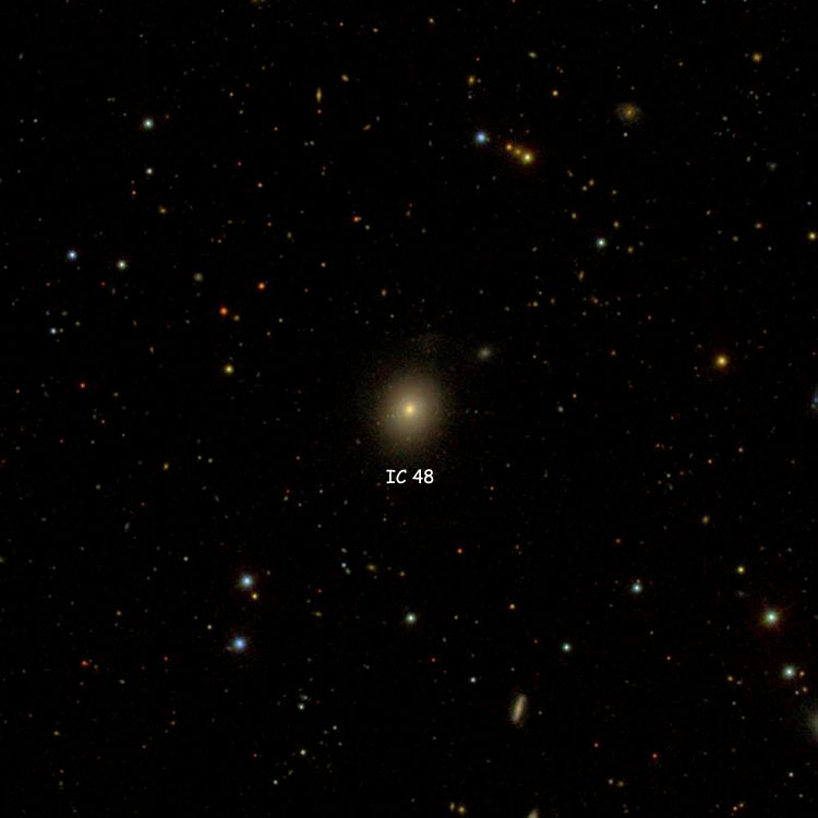 SDSS image of region near lenticular galaxy IC 48