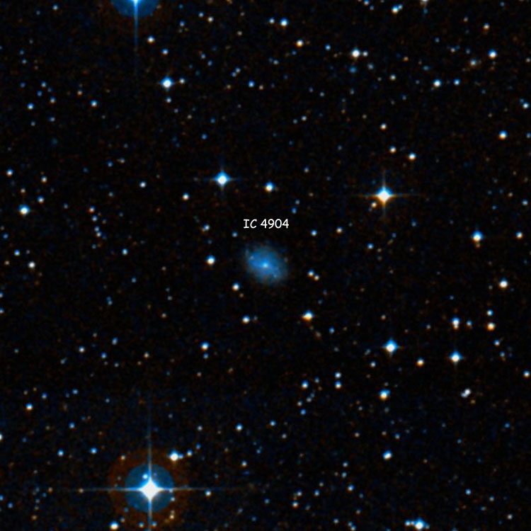 DSS image of region near spiral galaxy IC 4904