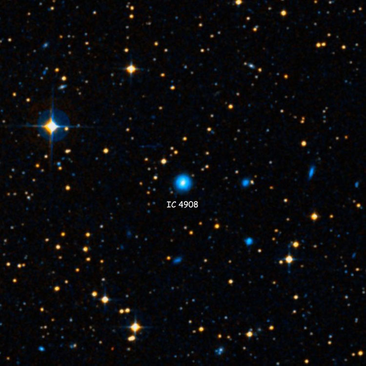 DSS image of region near spiral galaxy IC 4908