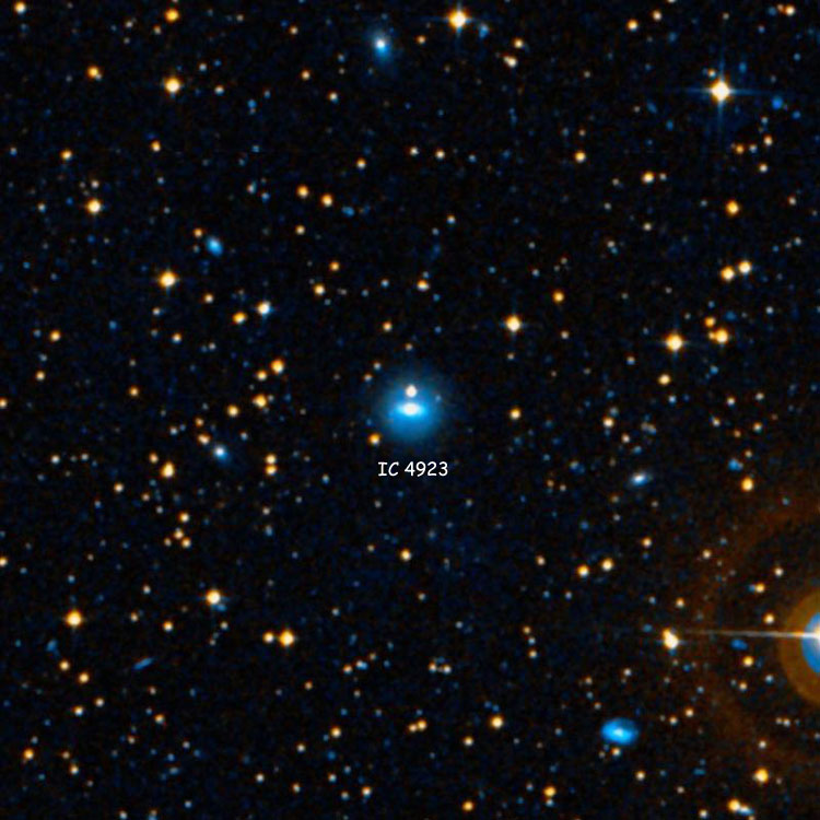 DSS image of region near lenticular galaxy IC 4923