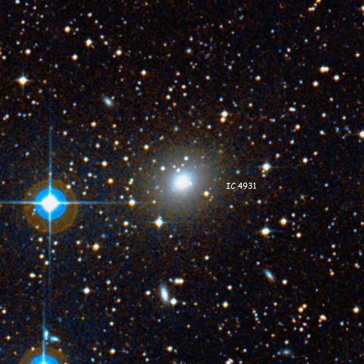 DSS image of region near elliptical galaxy IC 4931