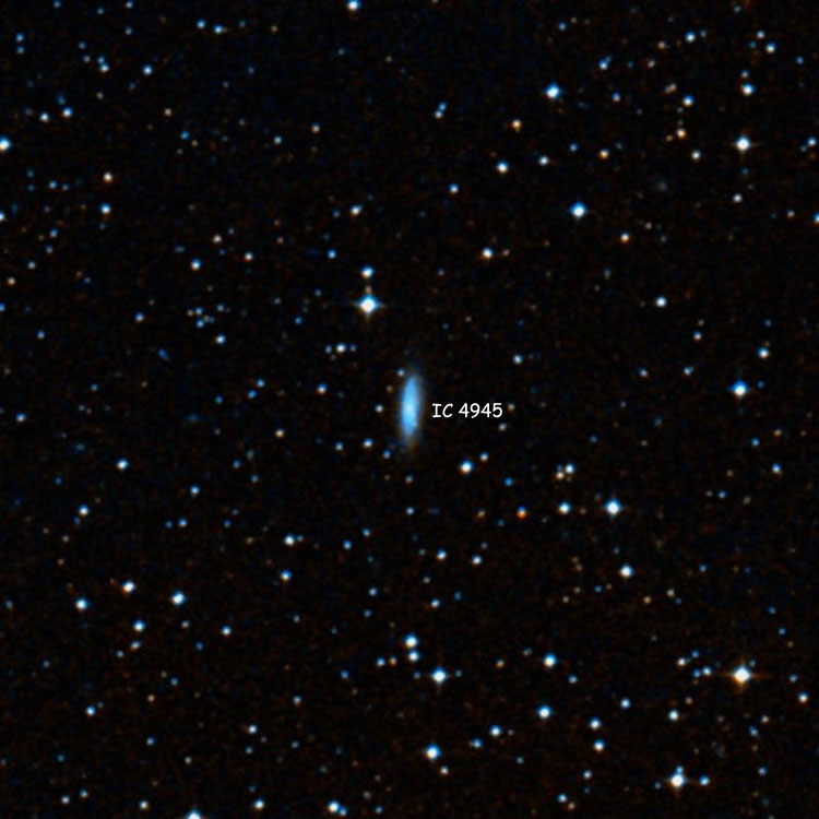 DSS image of region near spiral galaxy IC 4945