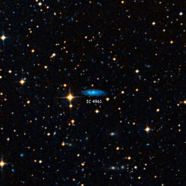 DSS image of region near spiral galaxy IC 4961