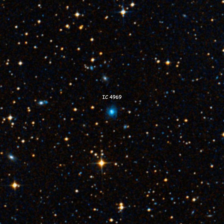 DSS image of region near spiral galaxy IC 4969