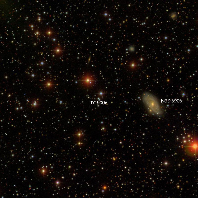 SDSS image of region near the double star listed as IC 5006, also showing NGC 6096