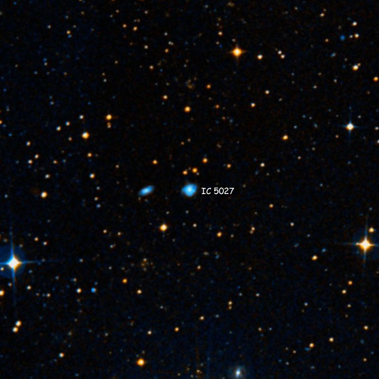 DSS image of region near spiral galaxy IC 5027