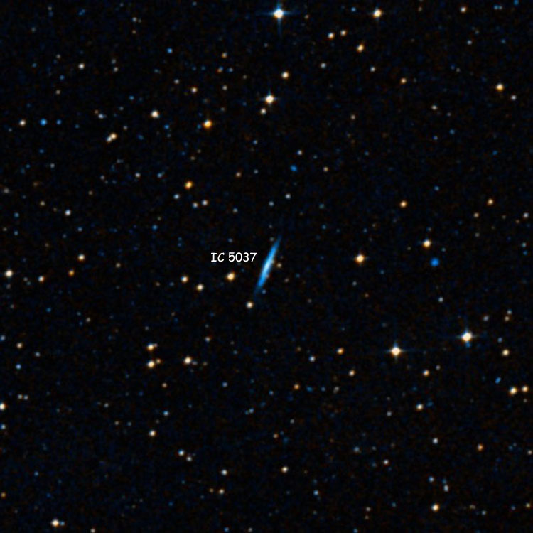 DSS image of region near spiral galaxy IC 5037