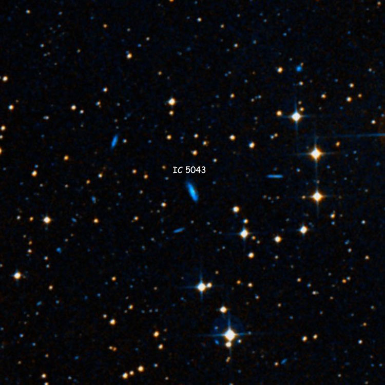 DSS image of region near spiral galaxy IC 5043