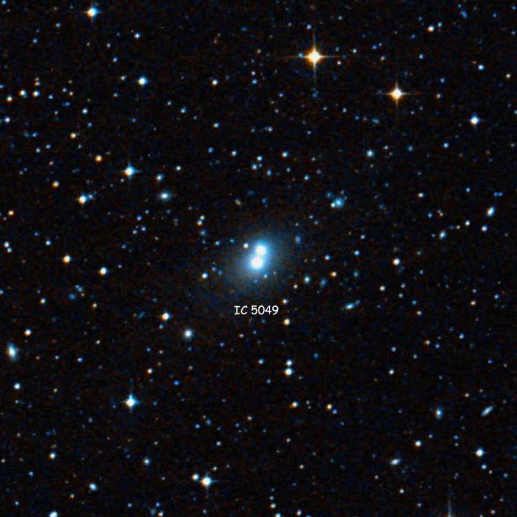 DSS image of region near elliptical galaxies PGC 65378 and 65377, which probably comprise IC 5049