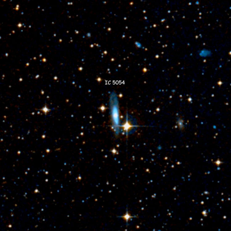 DSS image of region near spiral galaxy IC 5054