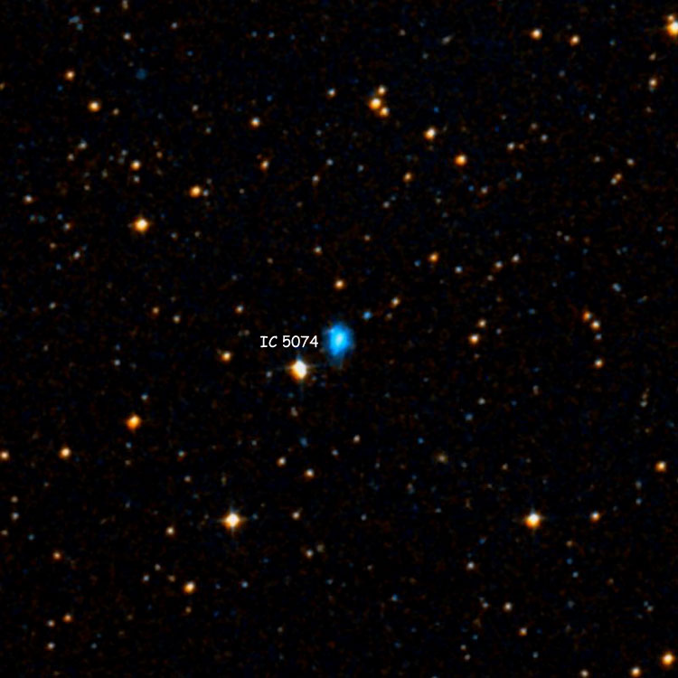 DSS image of region near spiral galaxy IC 5074