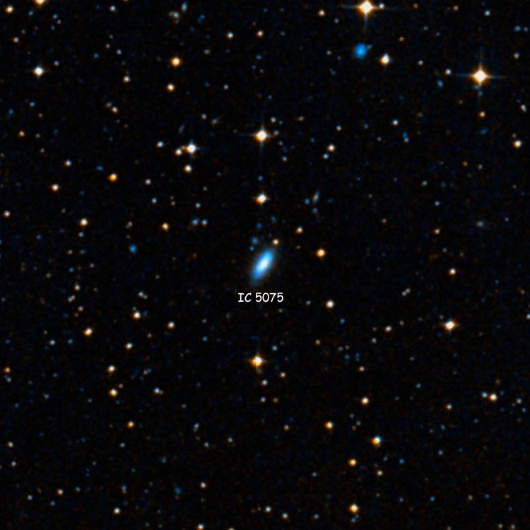 DSS image of region near spiral galaxy IC 5075