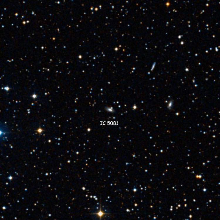 DSS image of region near spiral galaxy IC 5081