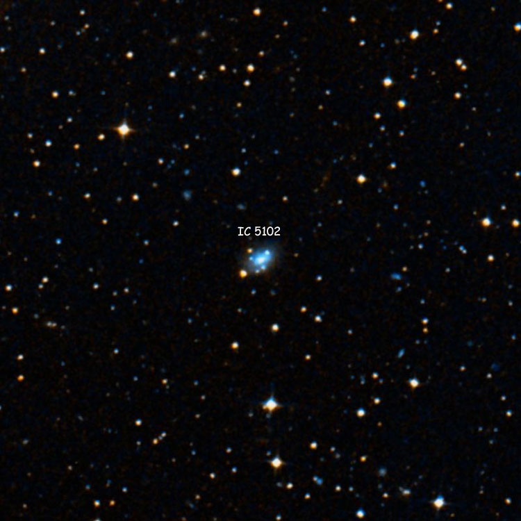 DSS image of region near lenticular galaxy IC 5102
