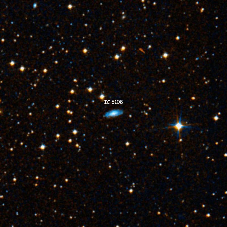 DSS image of region near spiral galaxy IC 5108