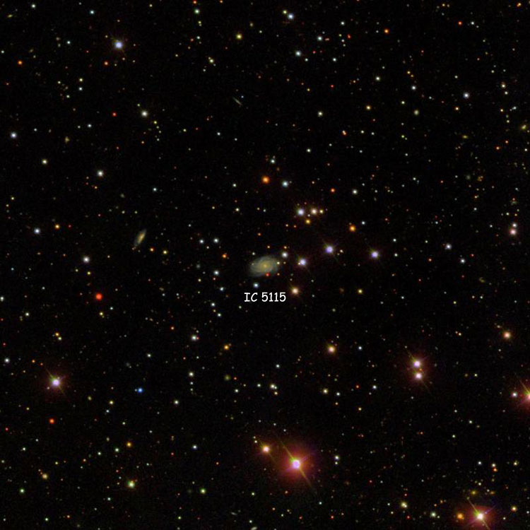 SDSS image of region near spiral galaxy IC 5115