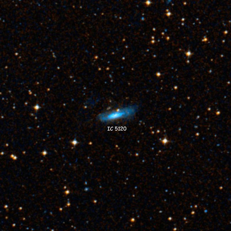 DSS image of region near spiral galaxy IC 5120