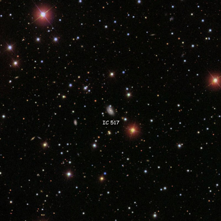 SDSS image of region near spiral galaxy IC 517
