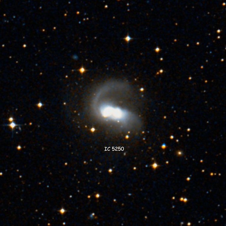 DSS image of region near the pair of galaxies that comprise IC 5250