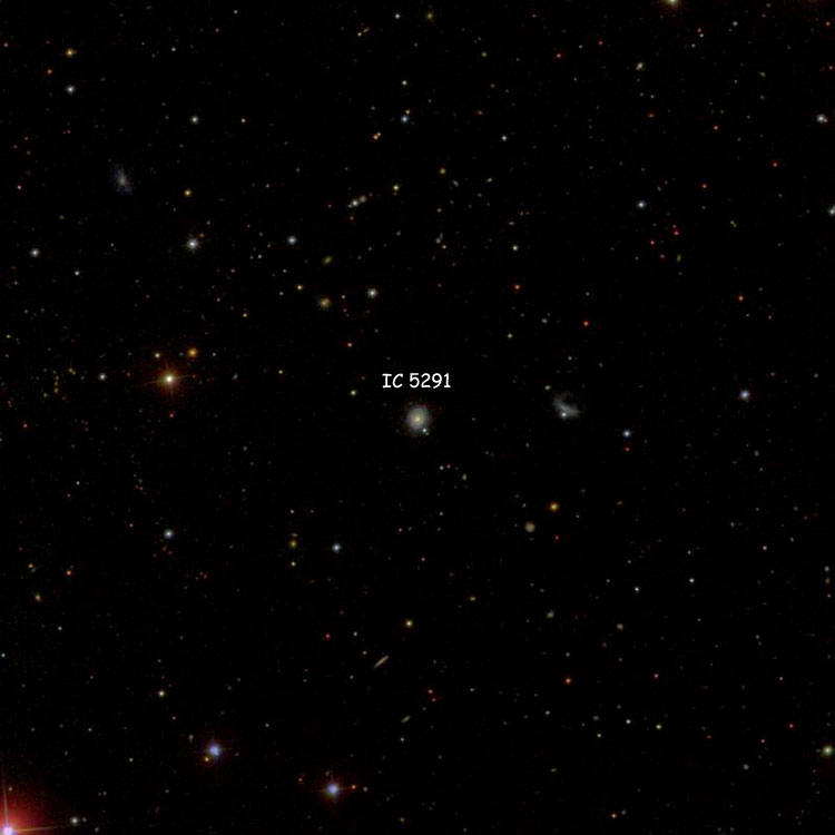 SDSS image of region near spiral galaxy IC 5291