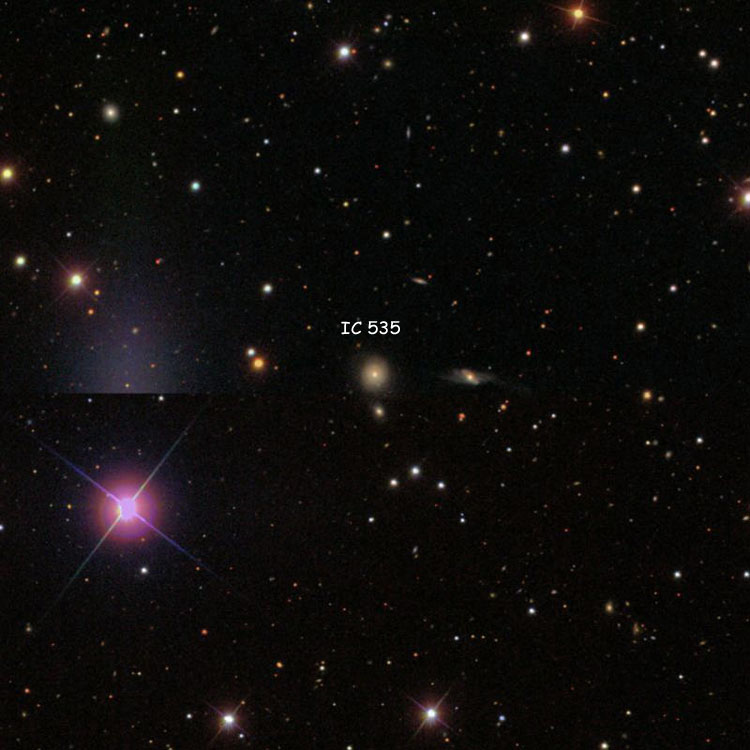 SDSS image of region near elliptical galaxy IC 535