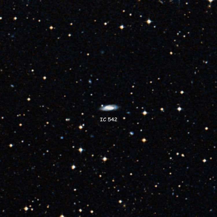 DSS image of region near spiral galaxy IC 542