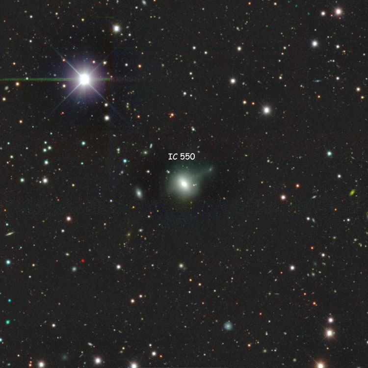 DSS image of region near lenticular galaxy IC 550