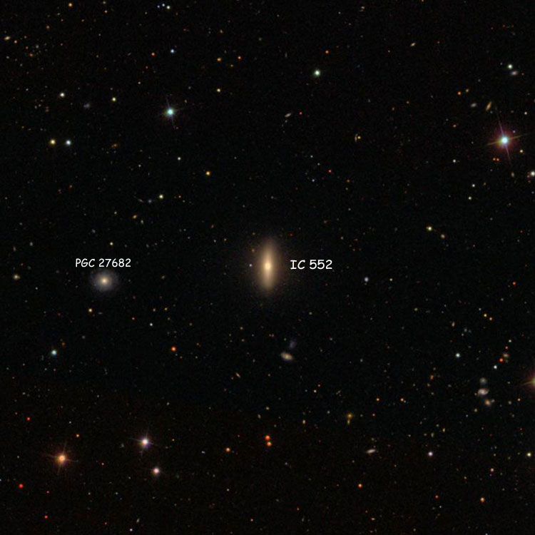 SDSS image of region near lenticular galaxy IC 552