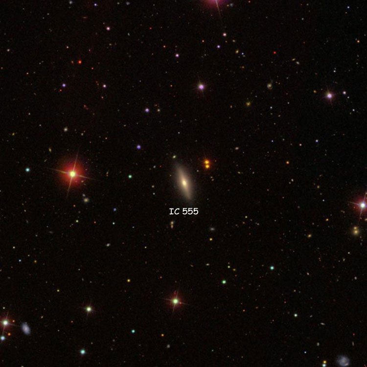 SDSS image of region near lenticular galaxy IC 555