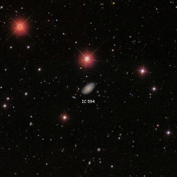 SDSS image of region near spiral galaxy IC 594