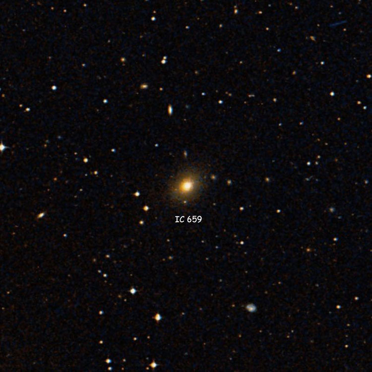 DSS image of region near elliptical galaxy IC 659