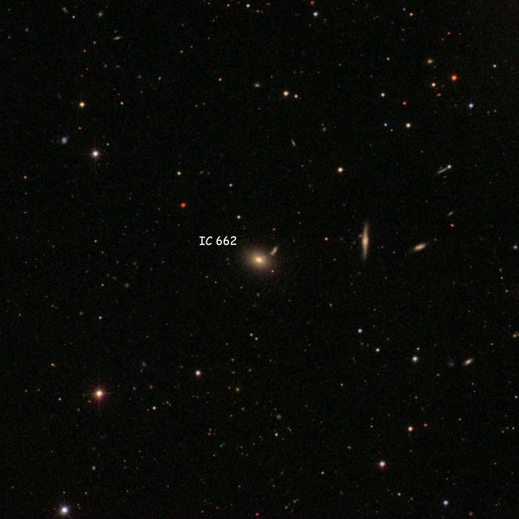 SDSS image of region near elliptical galaxy IC 662